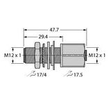 Accessories for Actuator/Sensor Cables Wall Feedthrough   FK-FS8/M12