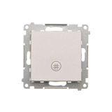 Interdediate switch with LED indicator light, 10AX, matt aluminum