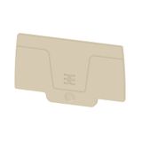End plate for terminals, dark beige, Height: 64.93 mm, Width: 2.1 mm, 