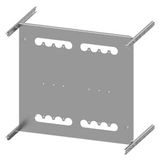 Mounting plate 3VA23 (400A), 3VA24 (630A), 4-pole, fixed-mounted, RCD: with, H: 600mm W: 600mm The