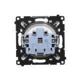 Double Keystone flat IT/telephone socket cover, (module), antibacterial white