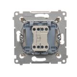 Single switch with a key - 2 positions "0-1", Silver matt, metalic, 5A