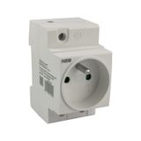 GSTH230 230V socket for TH rail with grounding pin 2P+Z