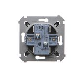 Double hotel room switch with indicator light, 10A, Silver matt, metalic, 2A