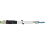 M8 male 0° A-cod. with cable shielded PVC 4x0.34 shielded gy  1.5m