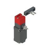 Safety switch with manual mechanical delay