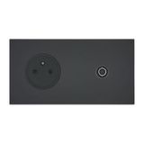Art d'Arnould universe Epure 2P+E power socket and television socket - matte black