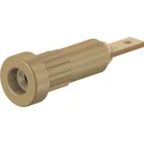 2 mm socket, flat plug connection, mounting Ø 4.9 mm, brown, 23.1011-27