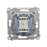 Blind for loudspeaker sockets DGL3.01/.., Silver matt, metalic
