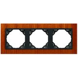 TRIPLE FRAME MAHOGANY/GRAY