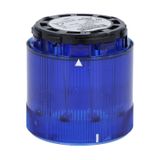 Blinking light module. Ø70mm. BA15D fitting, blue, 110...120VAC