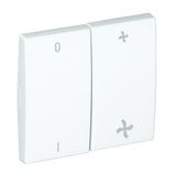 DOUBLE ROCKER F/ TWO-WAY SWITCH FAN WHITE