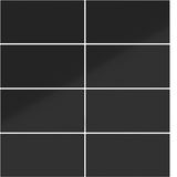 KNX pushbutton cover, 8-way, A.x/C.x, glossy night black