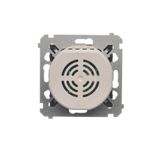 Two gang switch with indicator light, LED not replaceable Color: blue, (module), 10AX, quick connection, Silver matt, metalic
