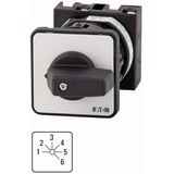 T0-3-151/EZ Step switches, T0, 20 A, centre mounting, 3 contact unit(s), Contacts: 6, 45 °, maintained, Without 0 (Off) position, 1-6, Design number 151