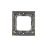 IP44 single socket outlet without frame seal - same color flap&cframe, 16A, cream white/electro white