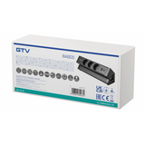 Furniture socket BASCO, 3xSHUKO, USB A+C, cable 1.5 m, black