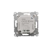 Double intermediate switch with indicator LED light, 10AX, matt aluminum
