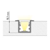 Built-in aluminum profile VG 15x10mm White diffuser 2m