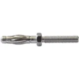 4 mm Panel plug, Screw connection, nickel-plated
