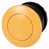 M22S-DP-Y Mushroom actuator, RMQ-Titan, Mushroom, momentary, Mushroom yellow, yellow, Blank, Bezel: black
