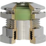 Cable gland PROGRESS ultraFLAT M32x1.5 A2, cable Ø16.0-20.5mm, green sealing
