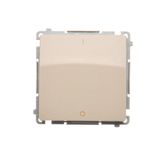 Two-pole switch, (module), 16AX, Screw, beige