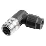 Round plug (field customisable), M12 Push-Pull, A-coded, PUSH IN, Numb