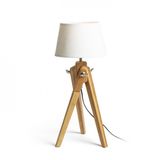AMBITUS/ALVIS 24 table white bamboo 230V LED E27 11W