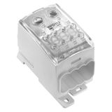 Potential distributor terminal, Screw connection, Light Grey, 185 mm², 353 A, 1000 V, Number of connections: 10, Number of levels: 1