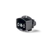 Coupler 2-pole 32A socket, black