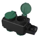 DIY 4-Way Power Socket Adapter, 16A 250V, 3680W, with Safety Shutters & Hook