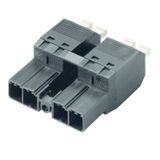 PCB plug-in connector, male plug, 7.62 mm, Number of poles: 3, 180°, PUSH IN with actuator, Clamping range, max. : 6 mm², Box