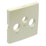 COVER PLATE FOR R-TV-SAT SOCKETS PEARL