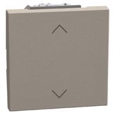 Double Push Button Light Now Interlocked 2 Module Stone