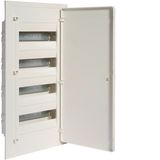 Small distributor,golf,flush,4row,IP40,48M,MS-terminal,PE,white door