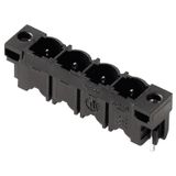 PCB plug-in connector, male header, Solder flange, THT solder connection, 7.62 mm, Number of poles: 11, 180°, Solder pin length (l): 3.2 mm, tinned, black, Box