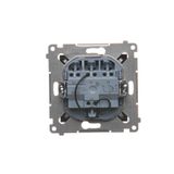 Double socket outlet with eaerthing and shutters - for Premium frames, (module), 16A, 250V, Screw, white