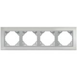 FOUR-GANG FRAME INOX/ALUMINIUM