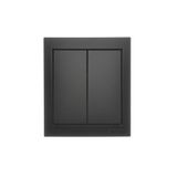 IP44 double two-way switch illuminated without pictogram, 10AX, black matt