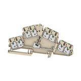 Multi-tier modular terminal, SNAP IN, dark beige, 2.5 mm², 800 V, Numb