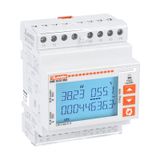 Energy meter, three-phase with or without neutral, MID certified, non expandable, connection by CT /5A secondary, 4U, M-BUS interface, multi-measurements