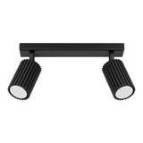 CEILING STRIP WITH TWO MOVABLE SPOTLIGHTS FOR HALLWAY, CARBON SERIES 2XGU10