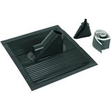 Roof bushing set (black) w. aluminium roof tile f. D 10/16/48mm