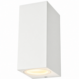 Outdoor Wall Light without Light Source 2xGU10 IP65 Square Matt white THORGEON