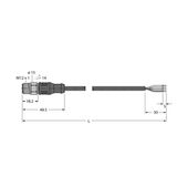 Actuator and Sensor Cable, PVC Connection Cable   RSCV4.4T-1/TEL