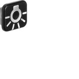 Lens imprinted symbol for light , W.1, trans.