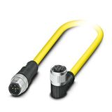 SAC-5P-M12MS/ 0,5-542/M12FR BK - Sensor/actuator cable