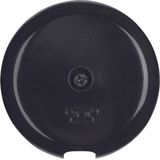 Centre plate for cable out., 1930/glass/R.classic, black glossy