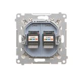 Temperature regulator with dispaly, with outer sensor, Bronze matt, metalic